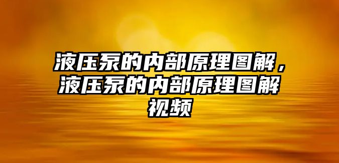 液壓泵的內(nèi)部原理圖解，液壓泵的內(nèi)部原理圖解視頻