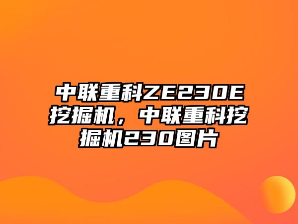 中聯(lián)重科ZE230E挖掘機(jī)，中聯(lián)重科挖掘機(jī)230圖片