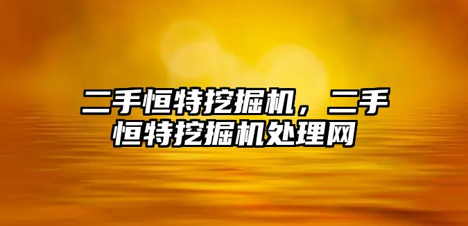 二手恒特挖掘機，二手恒特挖掘機處理網(wǎng)