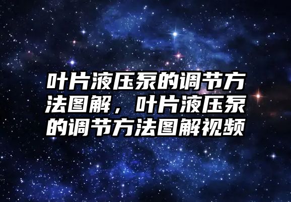 葉片液壓泵的調(diào)節(jié)方法圖解，葉片液壓泵的調(diào)節(jié)方法圖解視頻