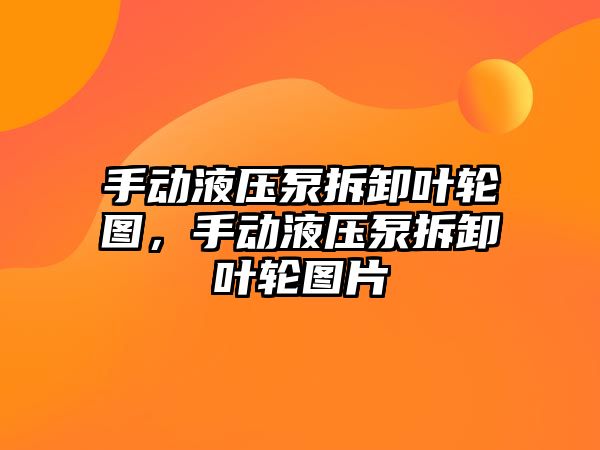 手動液壓泵拆卸葉輪圖，手動液壓泵拆卸葉輪圖片