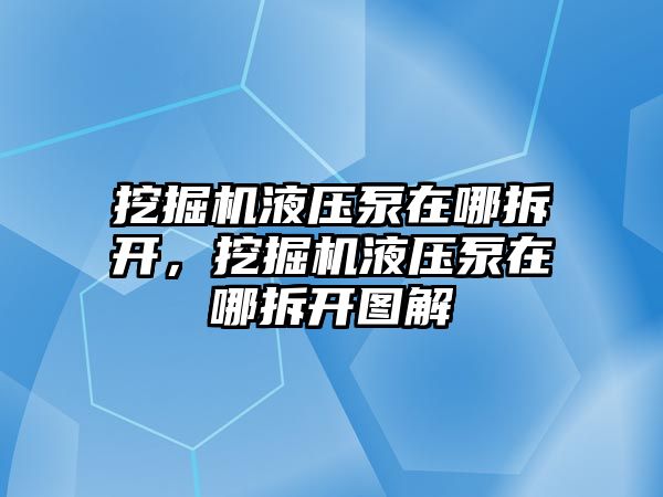 挖掘機液壓泵在哪拆開，挖掘機液壓泵在哪拆開圖解