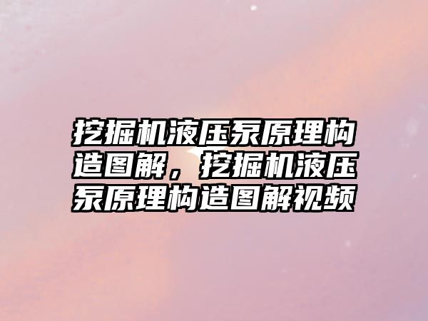 挖掘機液壓泵原理構(gòu)造圖解，挖掘機液壓泵原理構(gòu)造圖解視頻