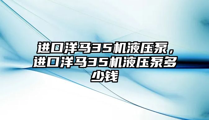 進(jìn)口洋馬35機(jī)液壓泵，進(jìn)口洋馬35機(jī)液壓泵多少錢