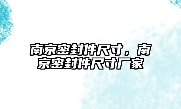 南京密封件尺寸，南京密封件尺寸廠家