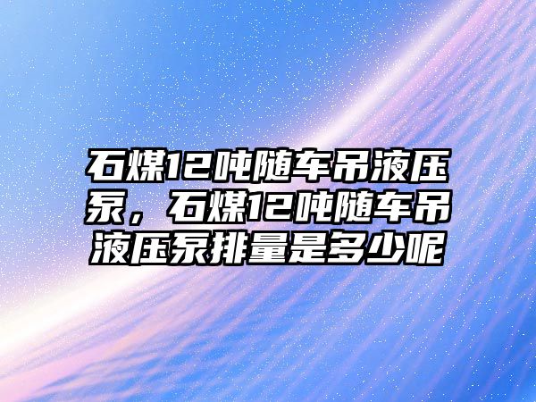 石煤12噸隨車(chē)吊液壓泵，石煤12噸隨車(chē)吊液壓泵排量是多少呢