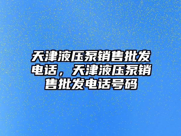 天津液壓泵銷售批發(fā)電話，天津液壓泵銷售批發(fā)電話號(hào)碼